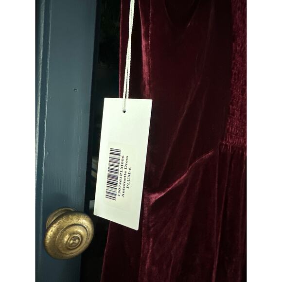 NWT Reformation Antoinette Velvet Corset Dress Plum Sz 6 Bow Tie Straps - Picture 8 of 10